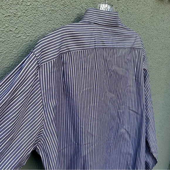Lacoste Pinstripe Oxford Button Down Collared Shirt | Size 42 - Picture 4 of 9